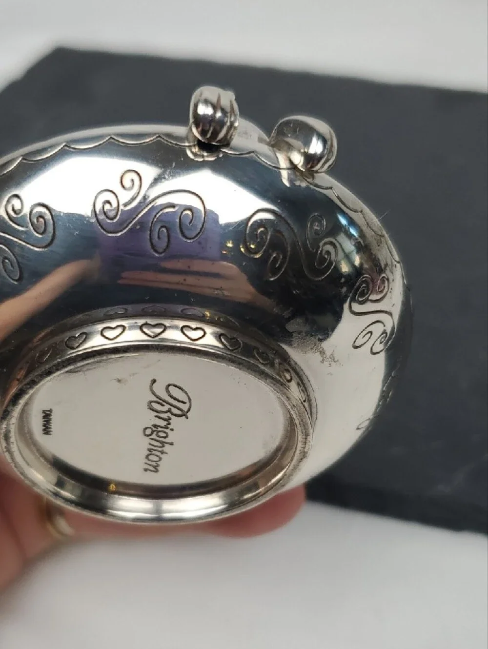 Brighton Silver-Tone Cat Ring Dish with Upright Tail